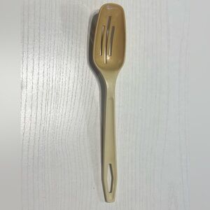 King Kraft Country Almond Nylon Plastic 3 Slotted Spoon 11" Vintage
